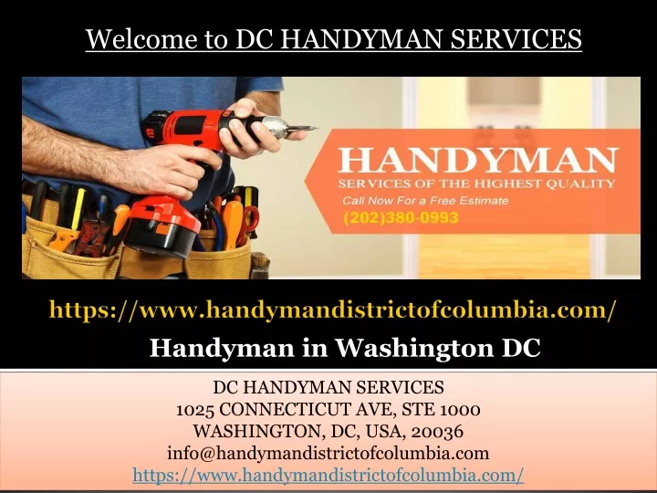 welcome to dc handyman services