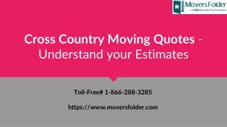 cross country moving quotes understand your estimates