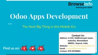 Odoo Apps Development : Next big Thing in mobile Era