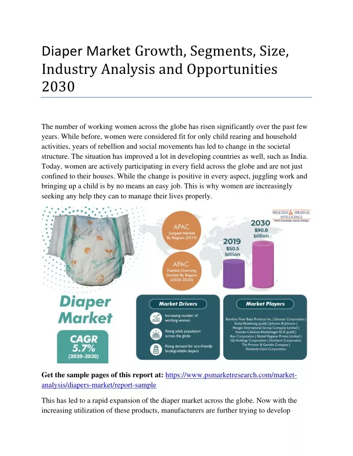 diaper market growth segments size industry