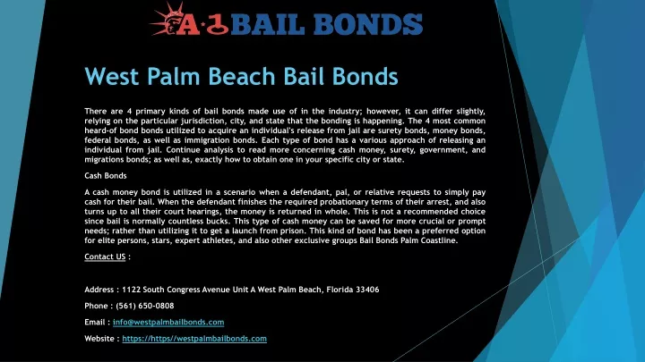 west palm beach bail bonds