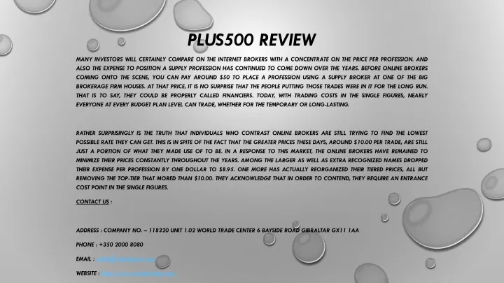 plus500 review