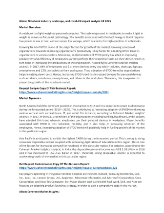 global notebook industry landscape and covid