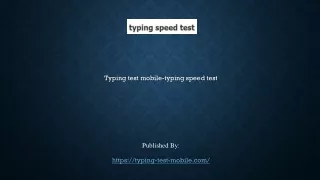 typing speed test