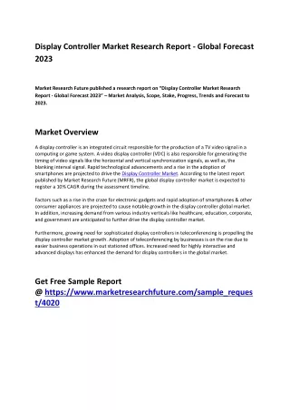 display controller market research report global