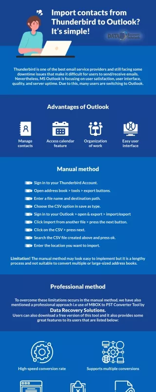 Import contacts from Thunderbird to Outlook? It’s simple!