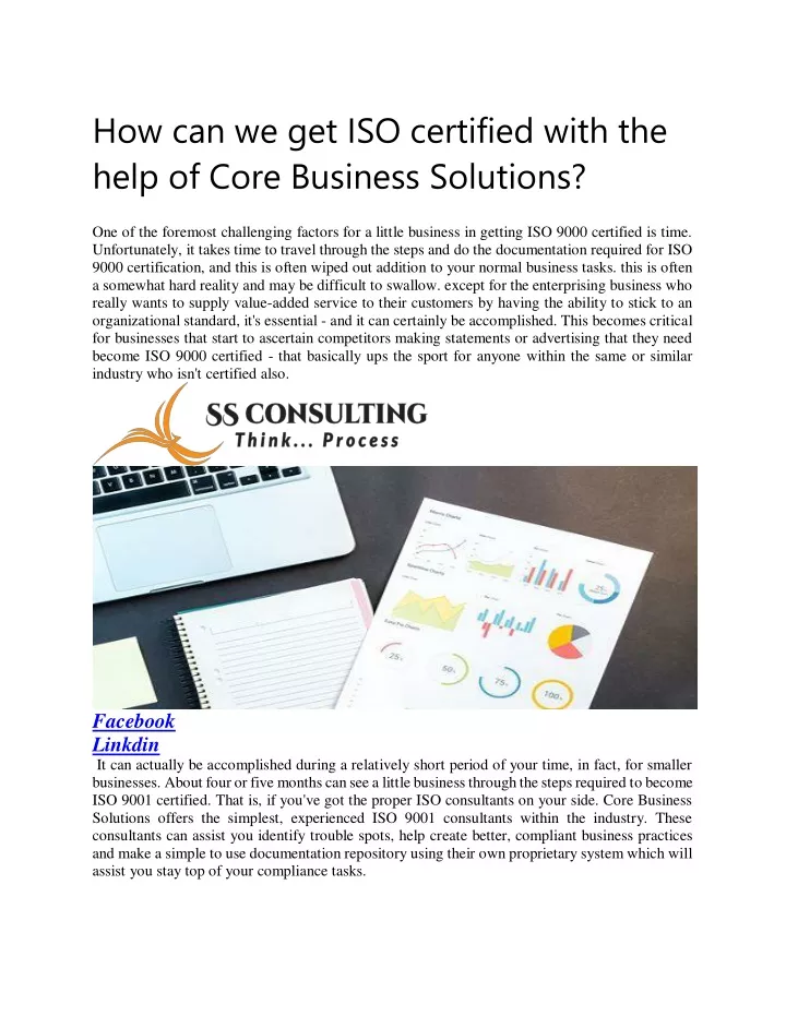 how can we get iso certified with the help