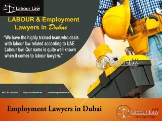 LABOUR & EMPLOYMENT LAWYERS IN DUBAI