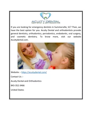 Summerville Orthodontist | Acuity Dental