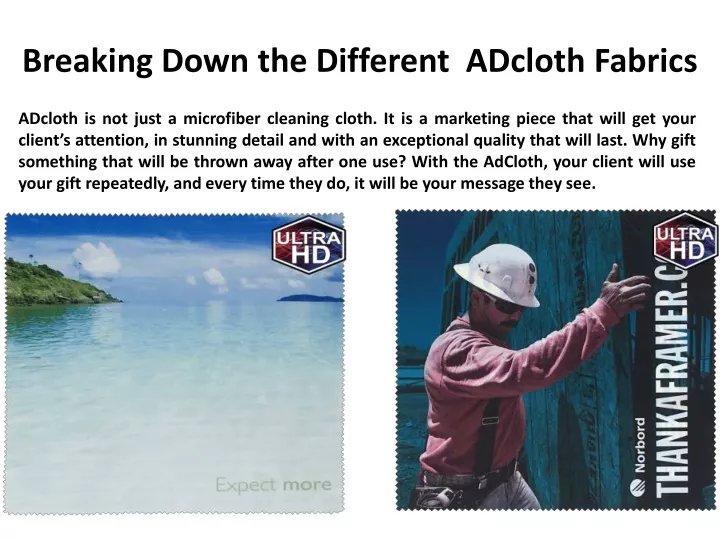 breaking down the different adcloth fabrics