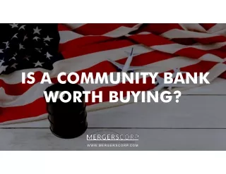 is a community bank worth buying