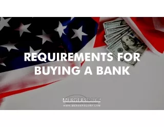 requirements for buying a bank