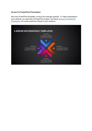 arrows for powerpoint presentation not every