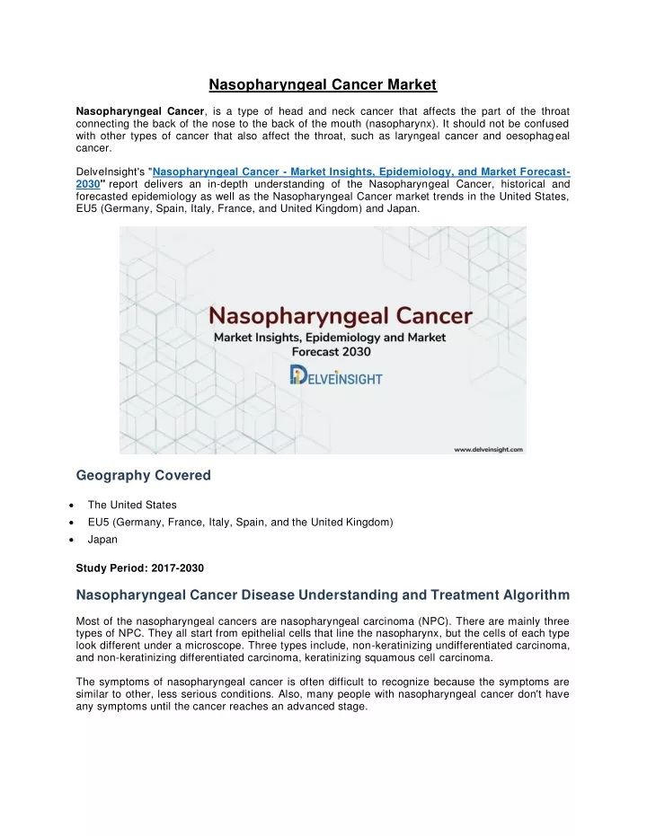 nasopharyngeal cancer market