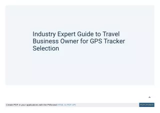Industry Expert Guide to Travel Business Owner for GPS Tracker Selection