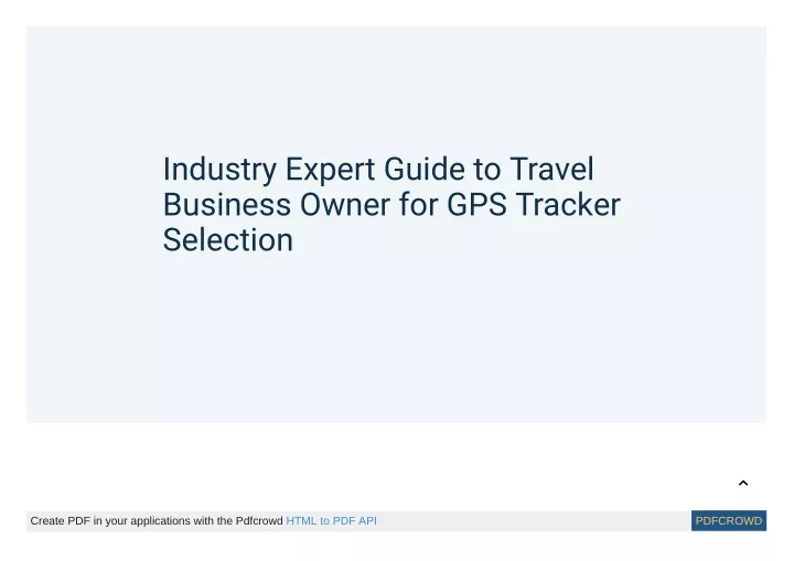 industry expert guide to travel business owner