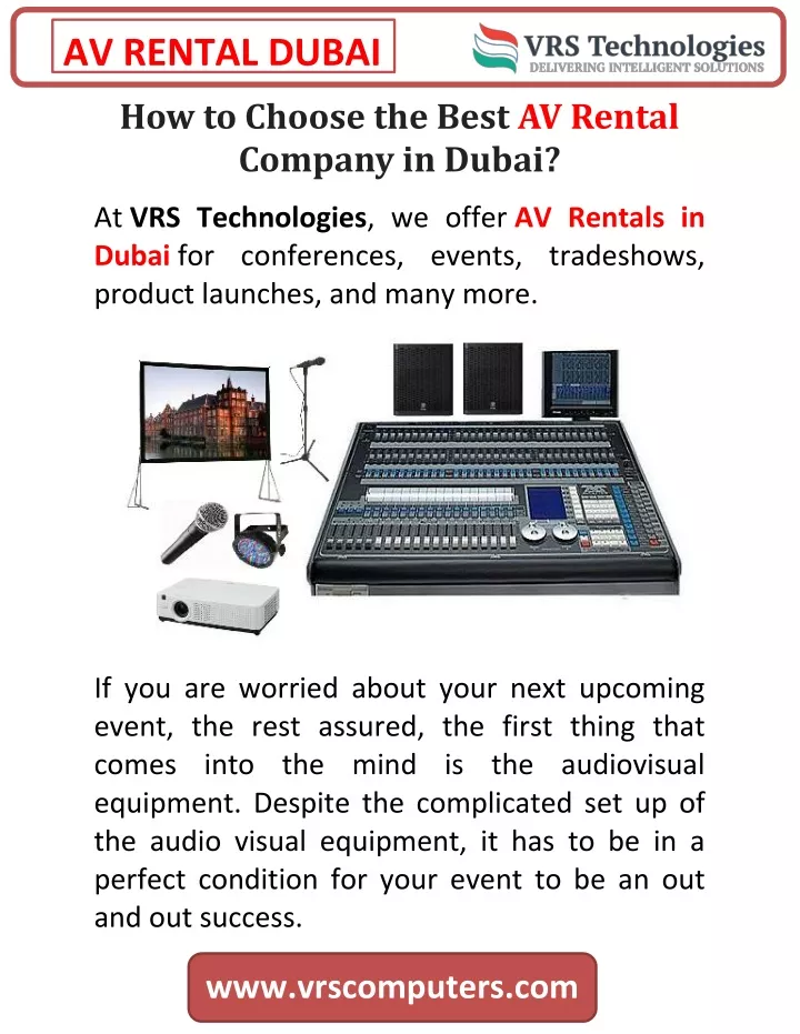 av rental dubai how to choose the best av rental