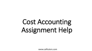 cost accounting assignment help