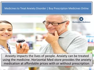 Medicines to Treat Anxiety Disorder