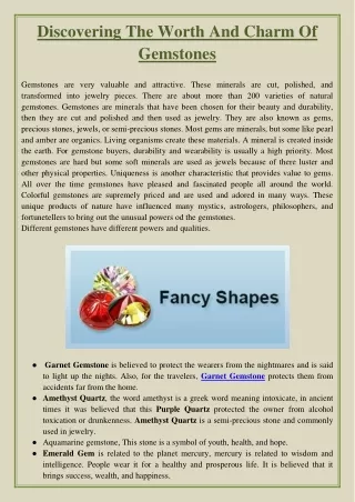 discovering the worth and charm of gemstones