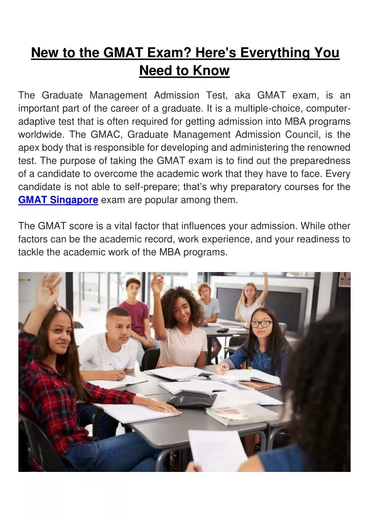 new to the gmat exam here s everything you need