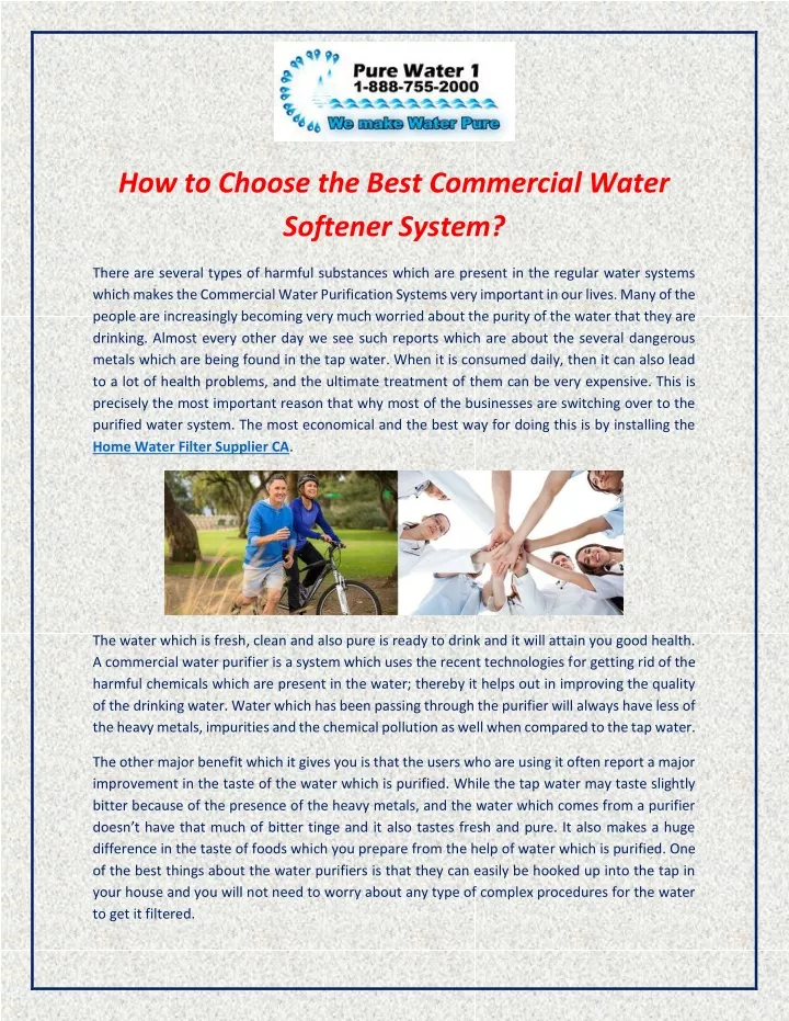 how to choose the best commercial water softener