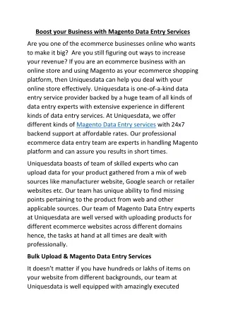 boost your business with magento data entry
