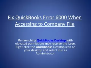 fix quickbooks error 6000 when accessing to company file
