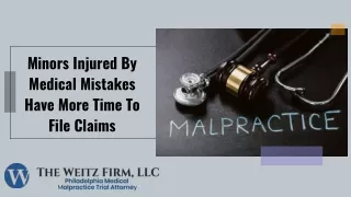 minors injured by medical mistakes have more time