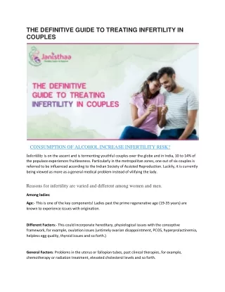 THE DEFINITIVE GUIDE TO TREATING INFERTILITY IN COUPLES