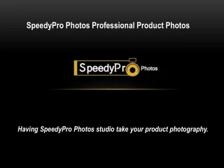 SpeedyPro Photos Professional Product Photos