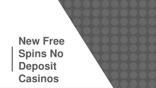 new free spins no deposit casinos