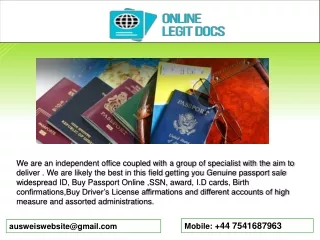 Buy Driver’s License Sale | buy real passport |  Genuine passport sale