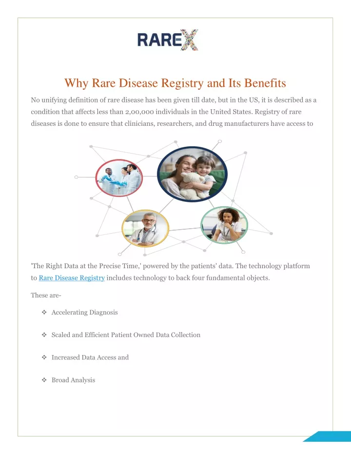 why rare disease registry and its benefits