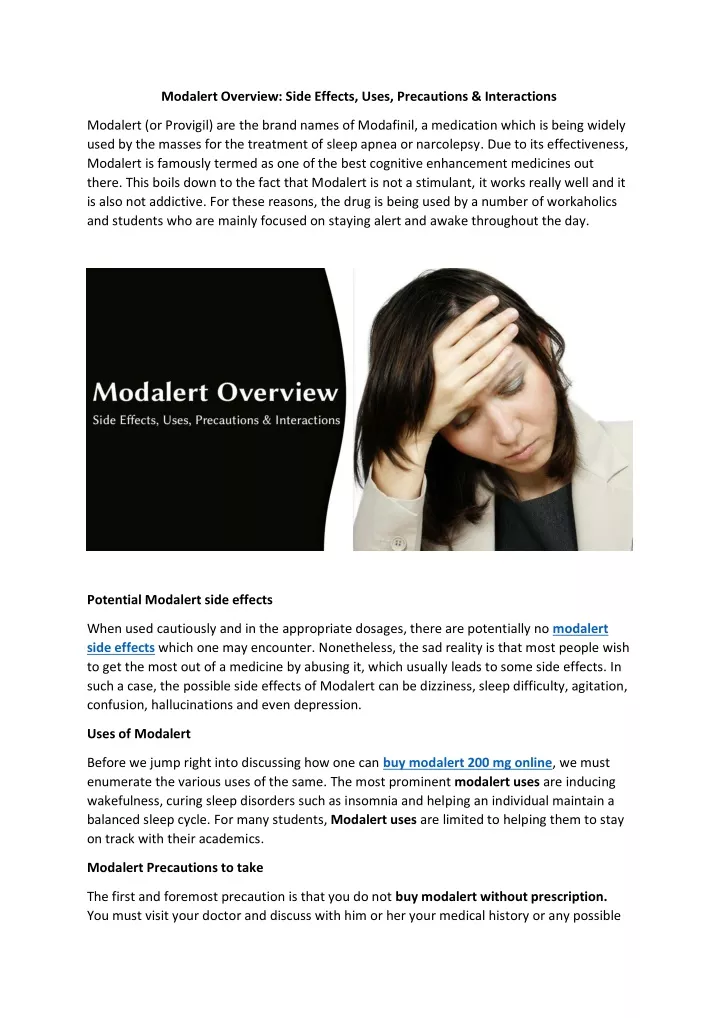 modalert overview side effects uses precautions