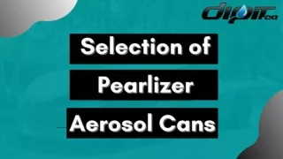 Selection of Pearlizer Aerosol Cans at DipIt