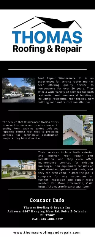 Roofer Windermere FL