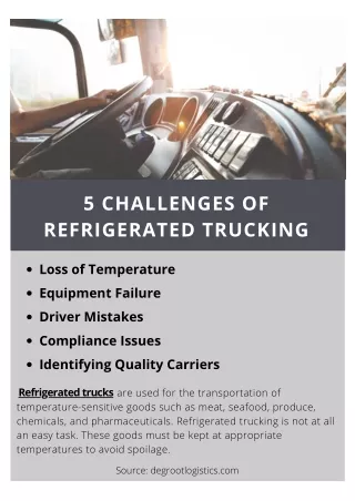 5 challenges of refrigerated trucking