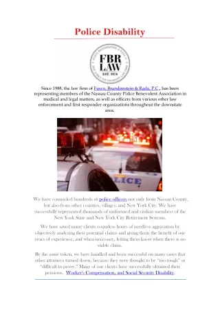 police disability
