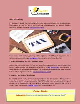Tax and vat return filing date in UAE
