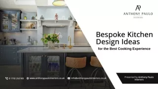 Bespoke Kitchen Design Ideas for the Best Cooking Experience