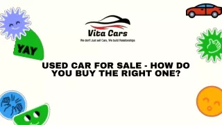 Used Car for Sale - How do You Buy the Right One?
