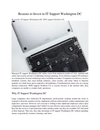 reasons to invest in it support washington dc