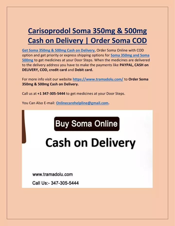 carisoprodol soma 350mg 500mg cash on delivery