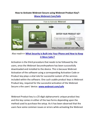 how to activate webroot secure using webroot