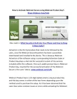How to Activate Webroot Secure using Webroot Product Key?- Www.Webroot.Com/Safe - slide 1