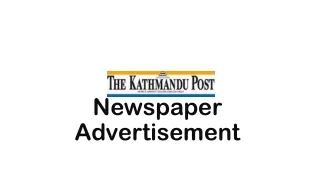 Kathmandu Post Newspaper Advertisement