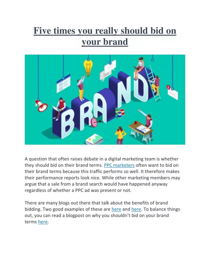 five times you really should bid on your brand