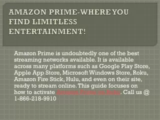 AMAZON PRIME-WHERE YOU FIND LIMITLESS ENTERTAINMENT!