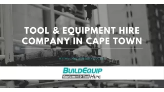 Tool & Equipment Hire Company in Cape Town